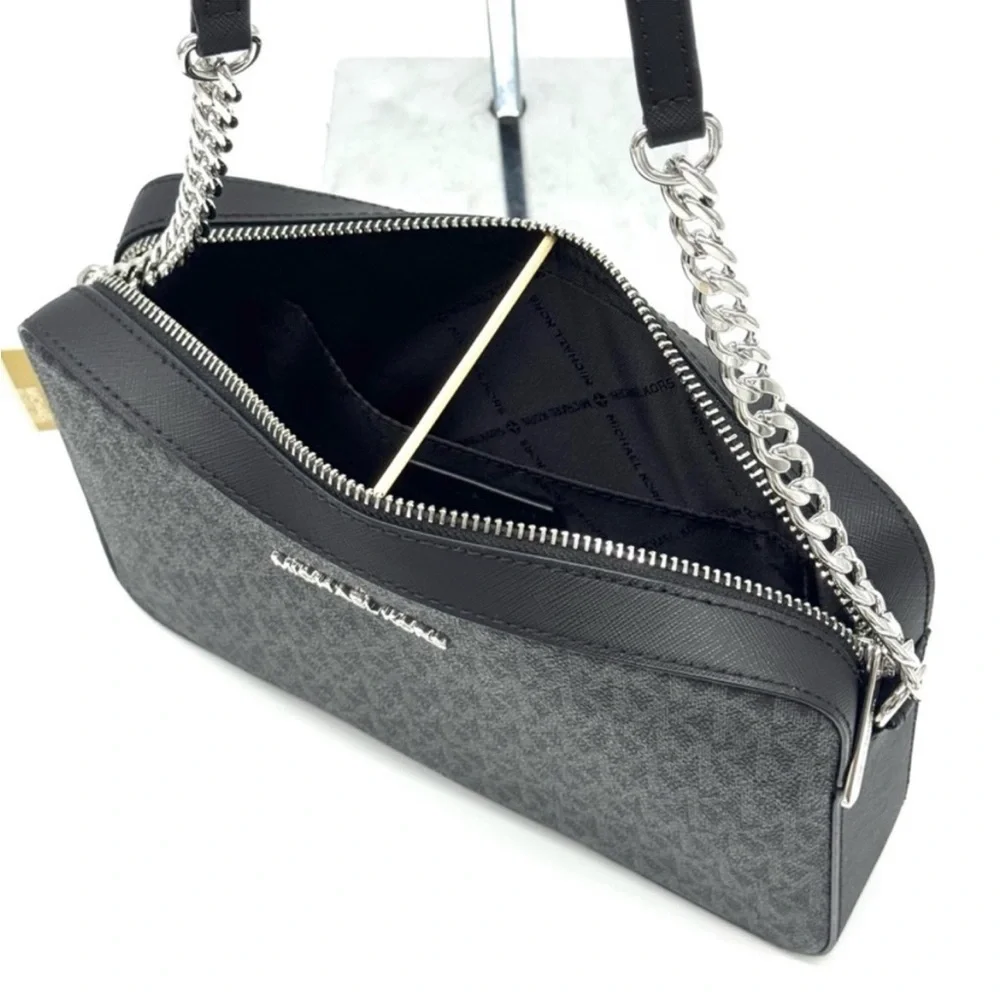 Michael Kors Large Jet Set Travel Logo Crossbody Bag & Matching Trifold Wallet